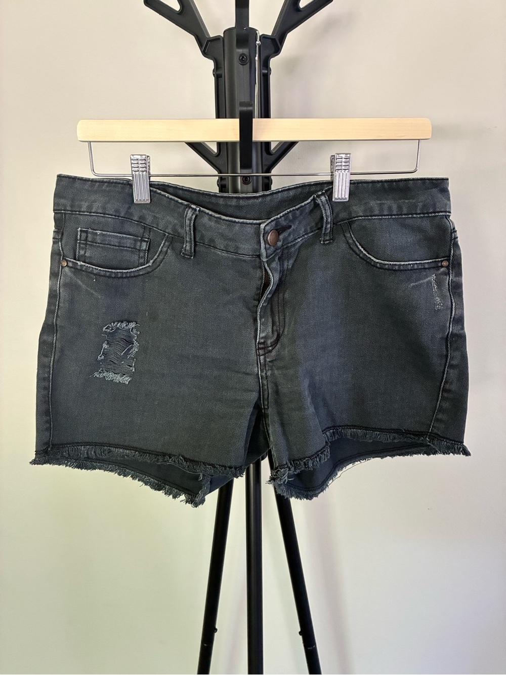William Rast Distressed Denim Women’s Shorts | 29 | Black